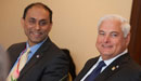 Dean Soumitra Dutta and President Ricardo Martinelli of Panama
