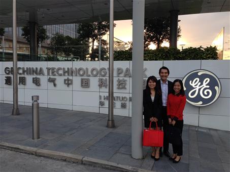Ginger Ku, Boon Hoe Chin and Cecilia He at GE China Technology Park in Shanghai, China Ginger Ku, Boon Hoe Chin and Cecilia He at GE China Technology Park in Shanghai, China