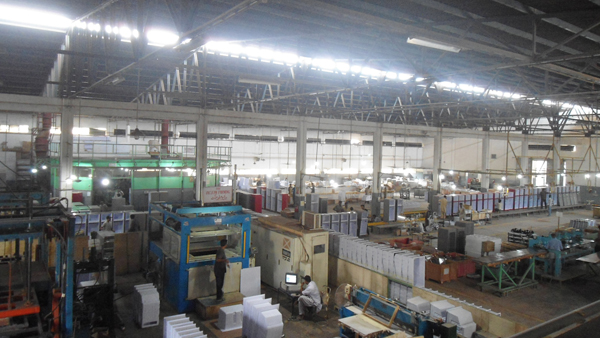 A view of the production floor at the factory in Karachi, Pakistan