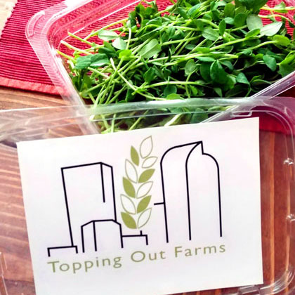 Package of Topping out Farm microgreens