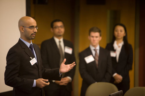 Stock Pitch Challenge team presenting