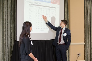 Team presenting at Undergraduate Stock Pitch Challenge 2015
