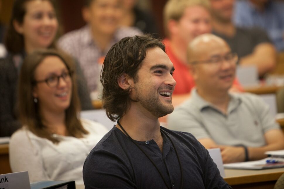 MBA students in a classroom.