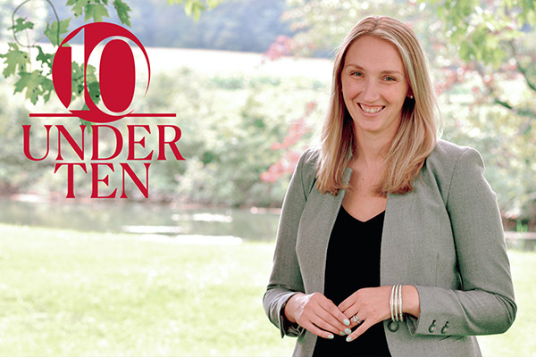 upper body photo of Anna Richards with a spring garden in the background