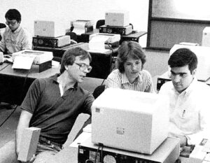 Students in the Meyer Computing Library