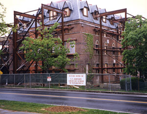 Construction on Sage Hall