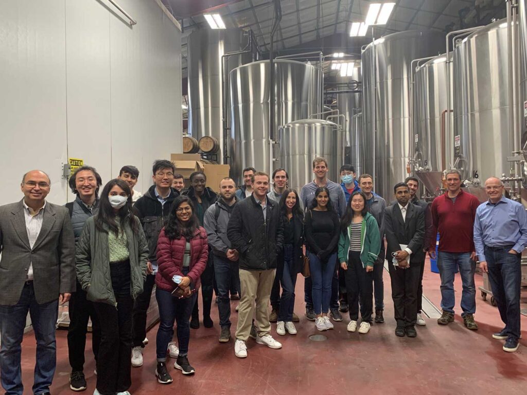 SSO Immersion students touring a brewery