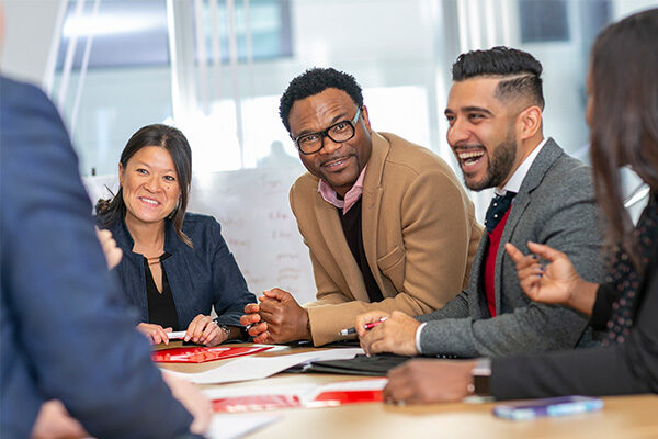 EMBA students on the Cornell Tech campus.