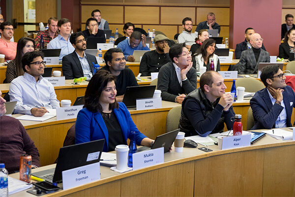 EMBA students in class.