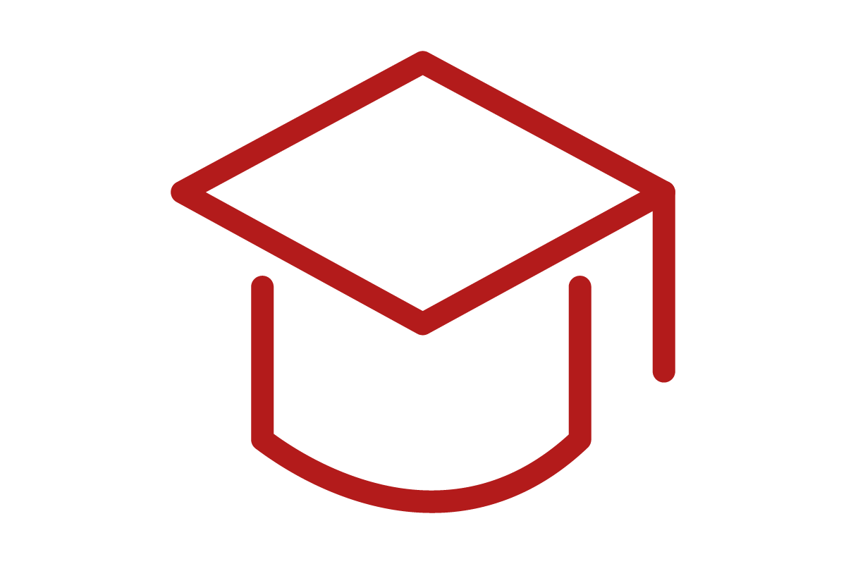 graduation cap icon.