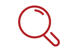 magnifying glass icon.