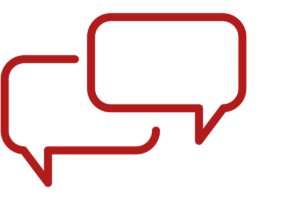 icon of two speech bubbles.