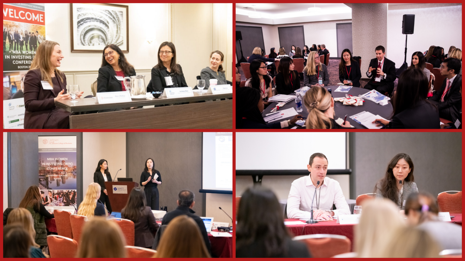 Collage of MBA students at 2022 MBA Women in Investing Conference