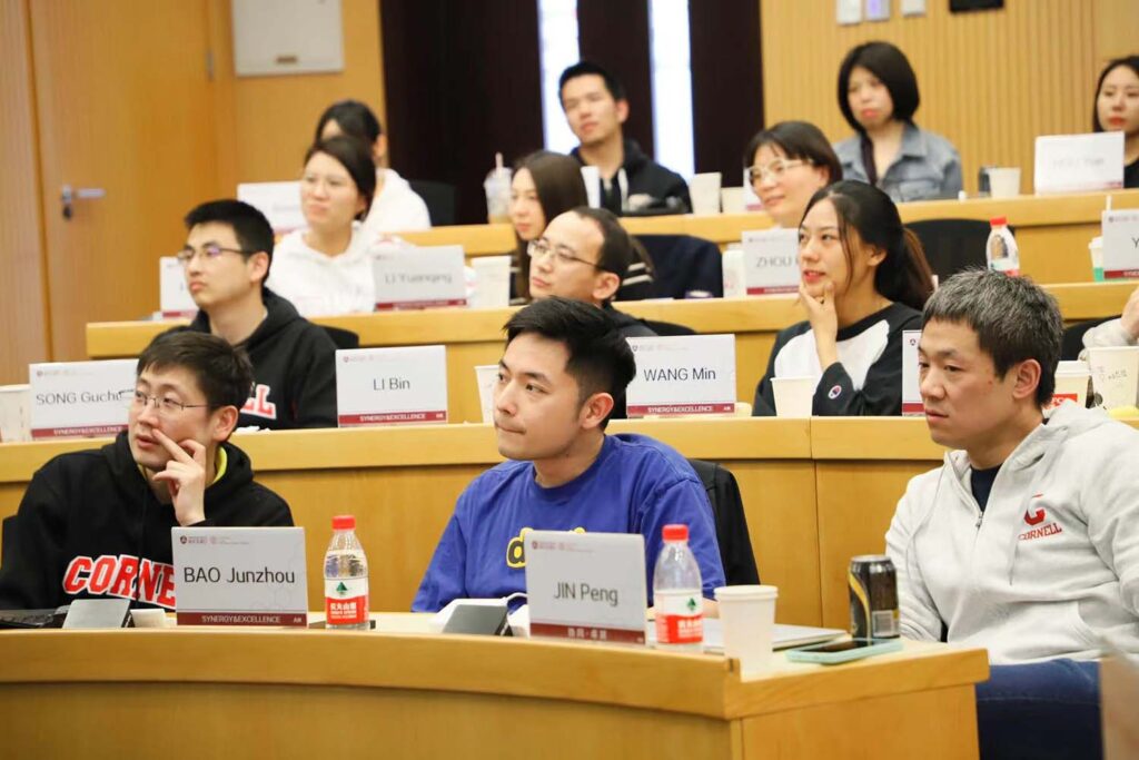 Photo of Cornell-Tsinghua students in the classroom
