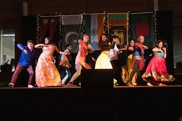 Johnson students dance at a Diwali celebration.