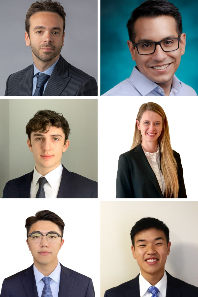 Headshot of the four students who won the 2023 Cayuga Fund Credit Research Winners