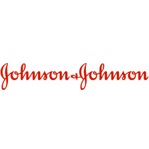 Johnson + Johnson logo.