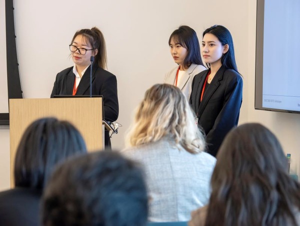 Three women on case competition team