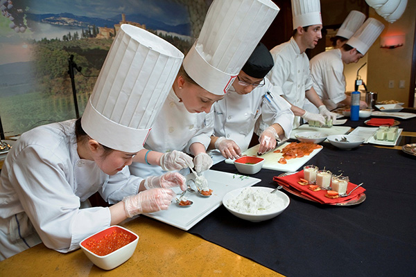 Student chefs at work in 2009